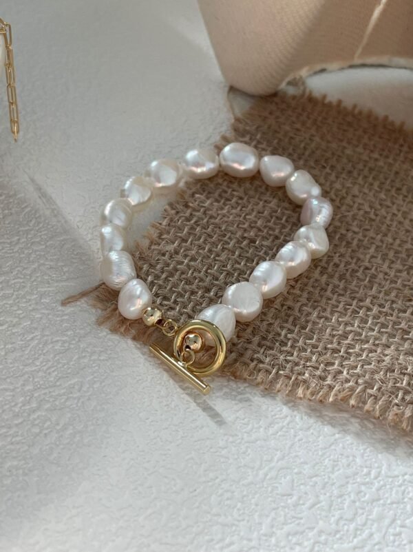 420-423-Cultured Pearl Shaped Baroque Bracelet